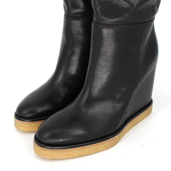 NEW Celine Manon Thigh High Wedge Boots Calfskin - Picture 3 of 7